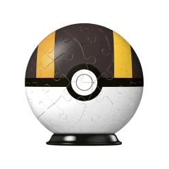 Ravensburger 3D Puzzle Pokemon Pokeball Nera E Gialla, 54 Pezzi, 6+ Anni