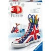Ravensburger 3D Puzzle Portapenne Sneaker Union Jack Edition, 108 Pezzi, 8+ Anni