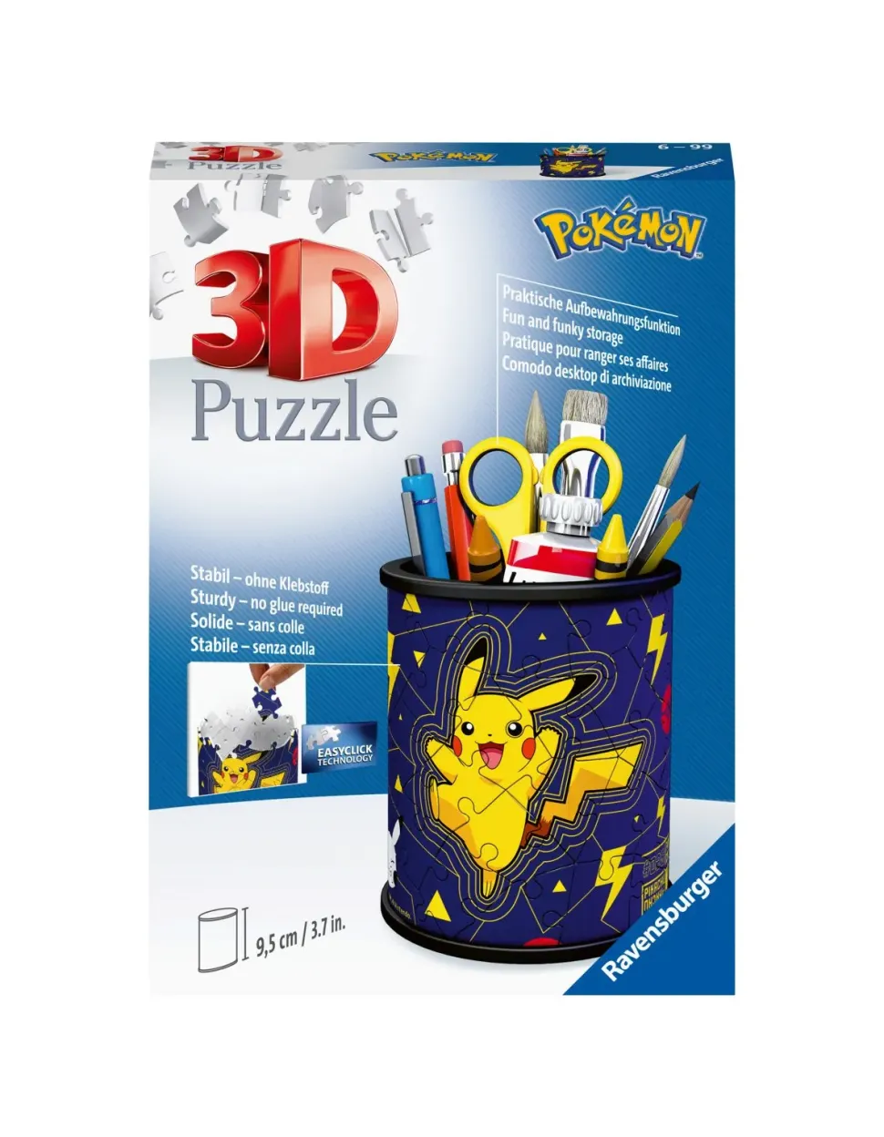 Ravensburger 3D Puzzle Portapenne Pokemon, 54 Pezzi, 6+ Anni
