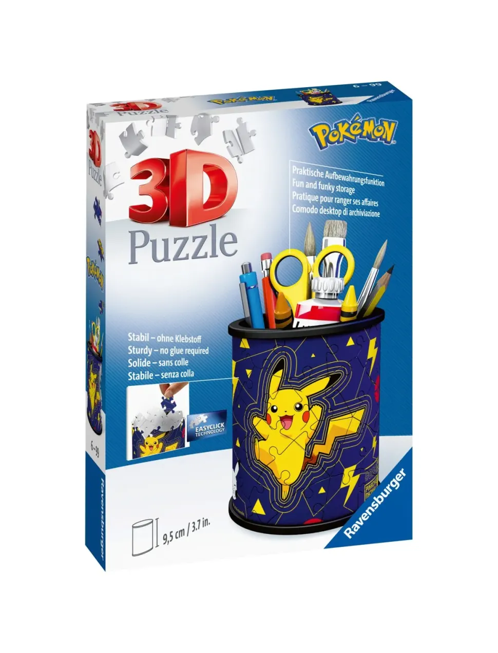 Ravensburger 3D Puzzle Portapenne Pokemon, 54 Pezzi, 6+ Anni