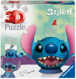 Ravensburger 3D Puzzle Stitch Con Le Orecchie, 72 Pezzi, 6+ Anni