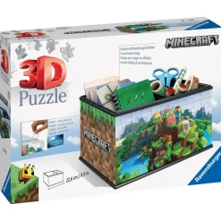Ravensburger 3D Puzzle Storage Box Minecraft, 216 Pezzi, 8+ Anni