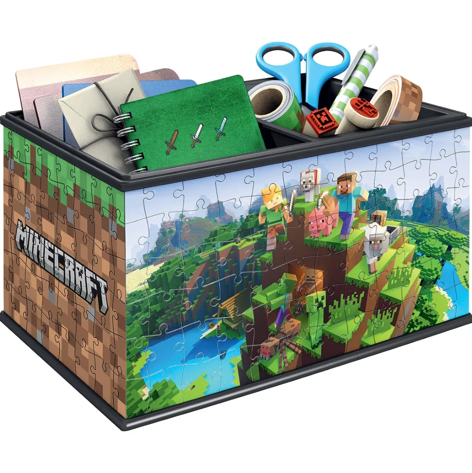 Ravensburger 3D Puzzle Storage Box Minecraft, 216 Pezzi, 8+ Anni