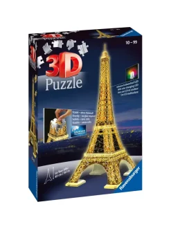 Ravensburger 3D Puzzle Tour Eiffel Night Edition, Parigi, 216 Pezzi, 10+ Anni