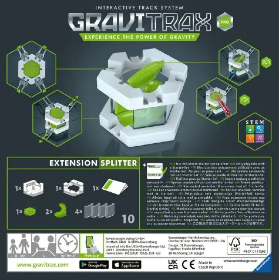 Ravensburger Gravitrax Pro Splitter, Gioco Innovativo Ed Educativo Stem, 8+, Accessorio