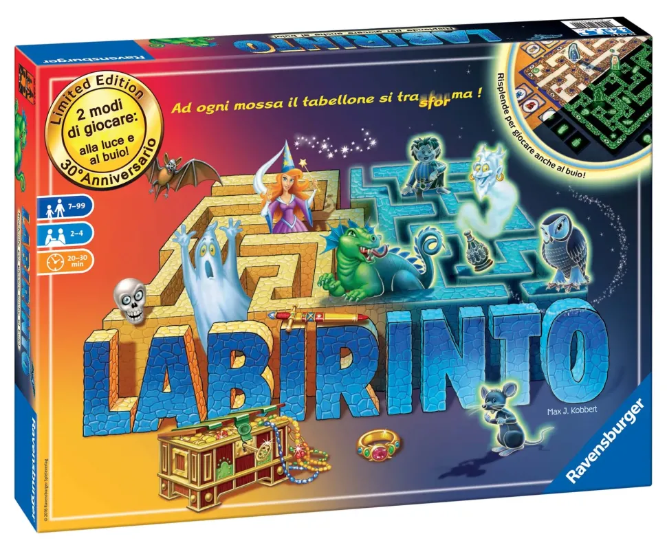 Ravensburger Labirinto Magico Glow In The Dark, Gioco Da Tavolo, Da 2 A 4 Giocatori, 7+ Anni