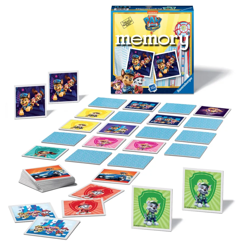Ravensburger Memory® Versione Paw Patrol Movie, 72 Tessere, Gioco Da Tavolo, 4+ Anni