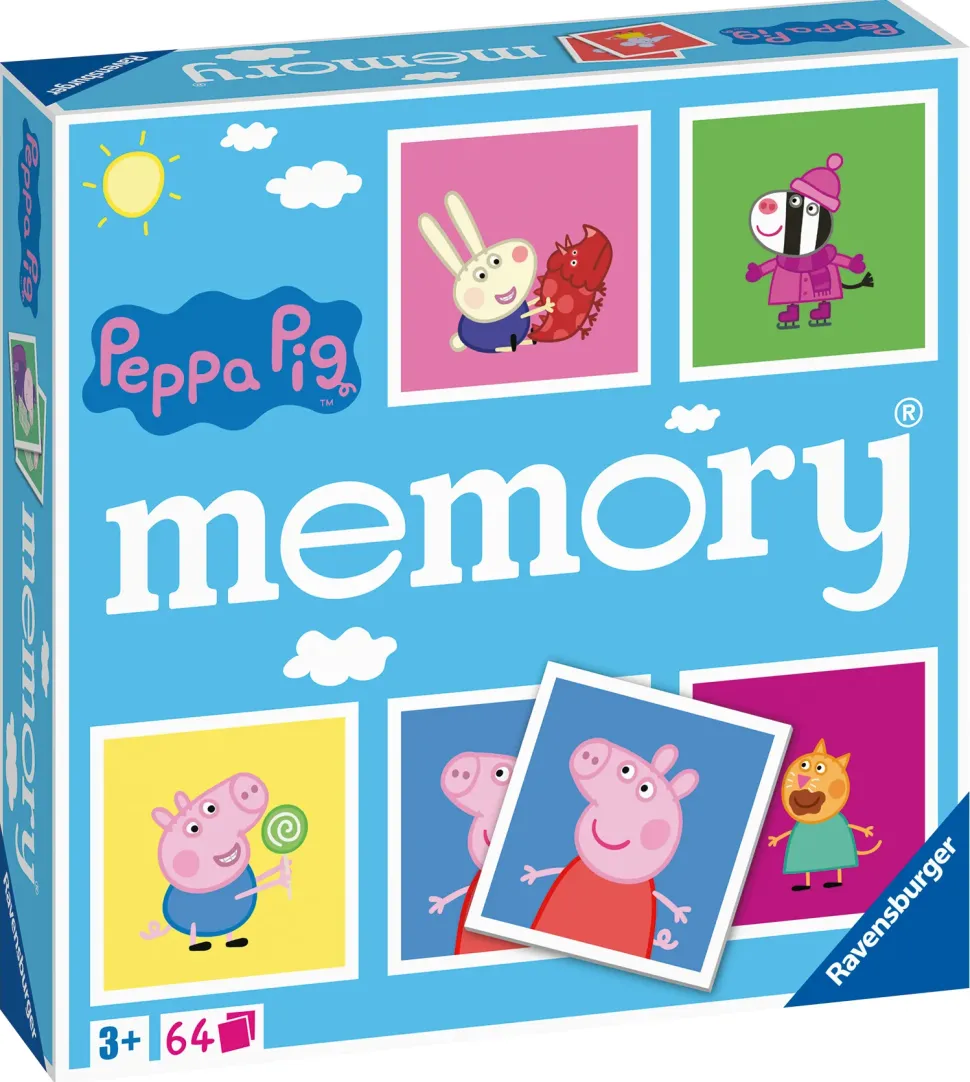 Ravensburger Memory® Versione Peppa Pig, 64 Tessere, Gioco Da Tavolo, 3+ Anni