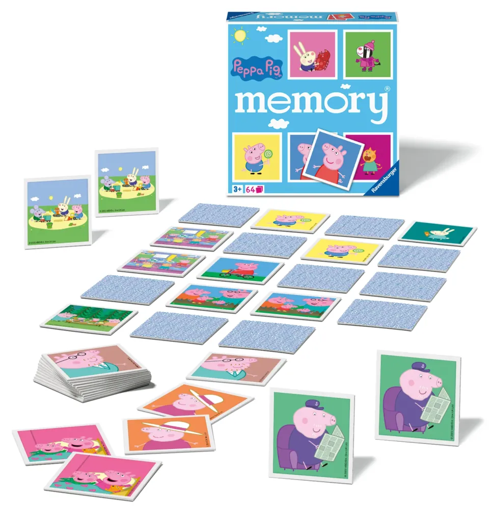 Ravensburger Memory® Versione Peppa Pig, 64 Tessere, Gioco Da Tavolo, 3+ Anni