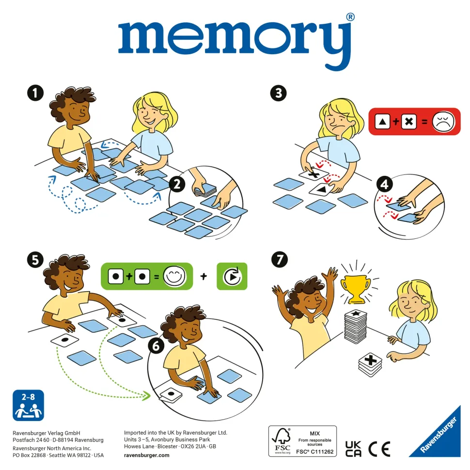 Ravensburger Memory® Versione Peppa Pig, 64 Tessere, Gioco Da Tavolo, 3+ Anni