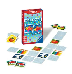 Ravensburger Mini Memory Travel, Gioco Da Tavolo Tascabile, 2-4 Giocatori, 8+ Anni
