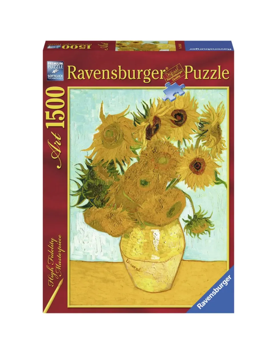 Ravensburger Puzzle 1500 Pezzi Van Gogh: Vaso Con Girasoli