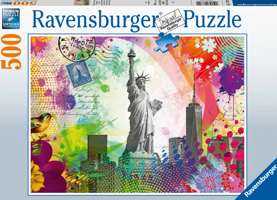 Ravensburger Puzzle Cartolina Di New York, 500 Pezzi, Puzzle Adulti