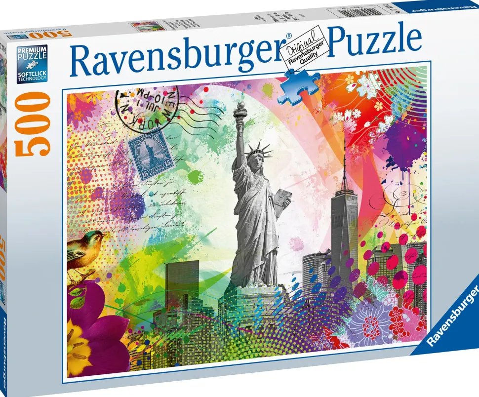 Ravensburger Puzzle Cartolina Di New York, 500 Pezzi, Puzzle Adulti