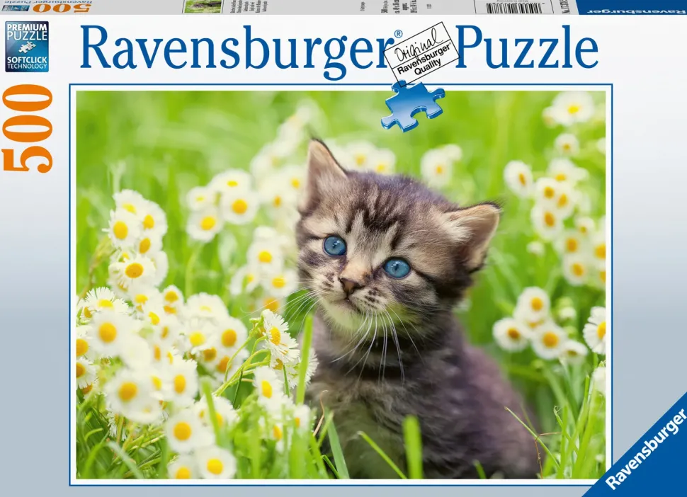 Ravensburger Puzzle Gattino Nel Prato, 500 Pezzi, Puzzle Adulti