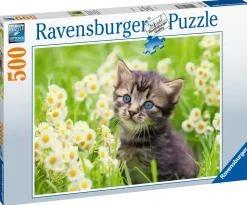 Ravensburger Puzzle Gattino Nel Prato, 500 Pezzi, Puzzle Adulti