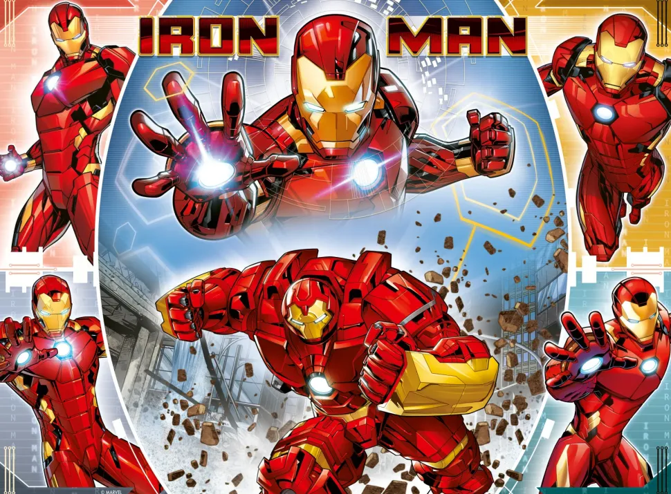 Ravensburger Puzzle Iron Man, 100 Pezzi Xxl, Eta Raccomandata 6+ Anni