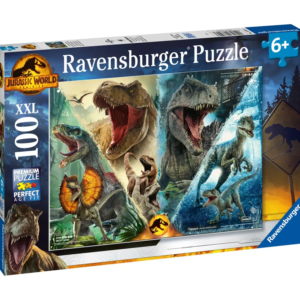 Ravensburger Puzzle Jurassic World, 100 Pezzi Xxl, Eta Raccomandata 6+ Anni