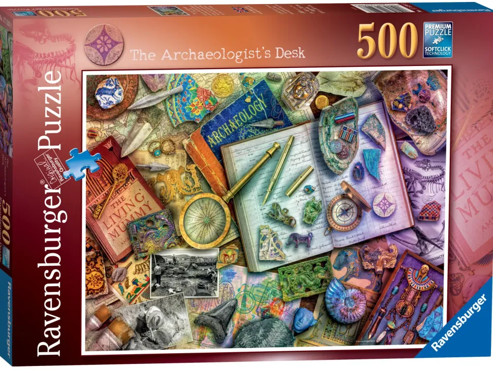 Ravensburger Puzzle La Scrivania Dell'Archeologo, 500 Pezzi, Puzzle Adulti