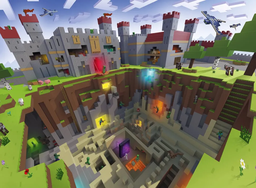 Ravensburger Puzzle Minecraft, 300 Pezzi Xxl, Eta Raccomandata 9+ Anni