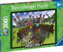 Ravensburger Puzzle Minecraft, 300 Pezzi Xxl, Eta Raccomandata 9+ Anni