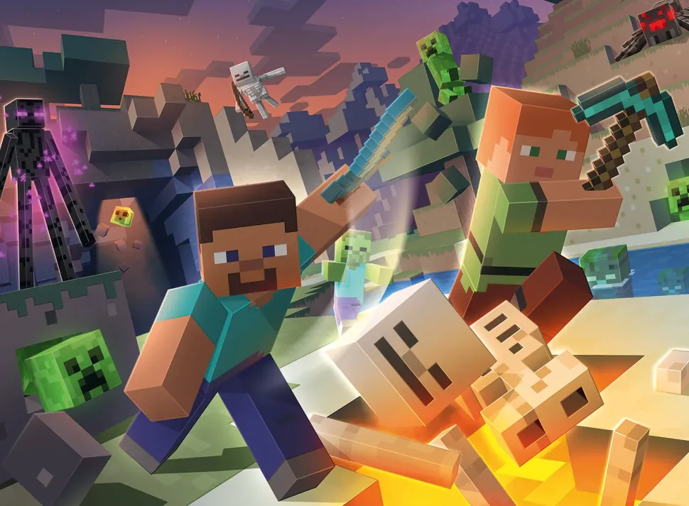 Ravensburger Puzzle Minecraft, 100 Pezzi Xxl, Eta Raccomandata 6+ Anni