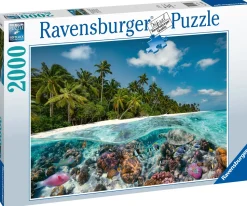 Ravensburger Puzzle Un Tuffo Alle Maldive, 2000 Pezzi, Puzzle Adulti
