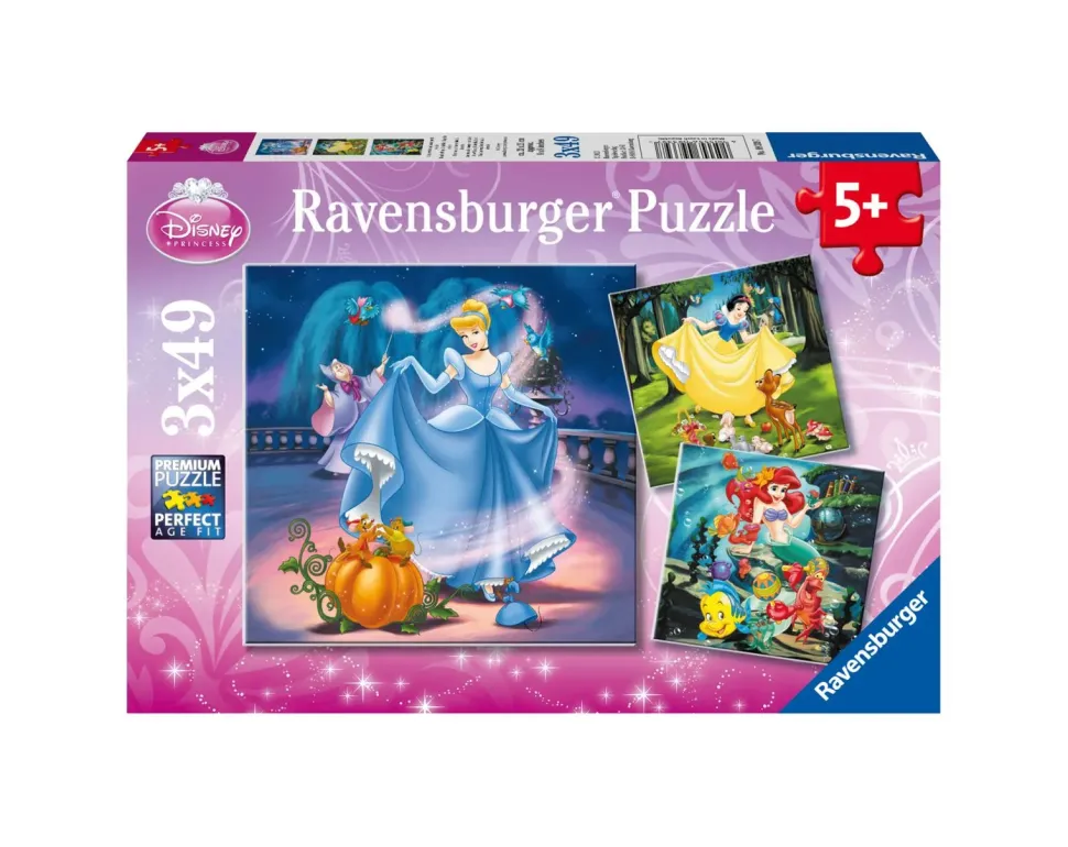 Ravensburger Puzzle 3X49 Pezzi Principesse Disney A