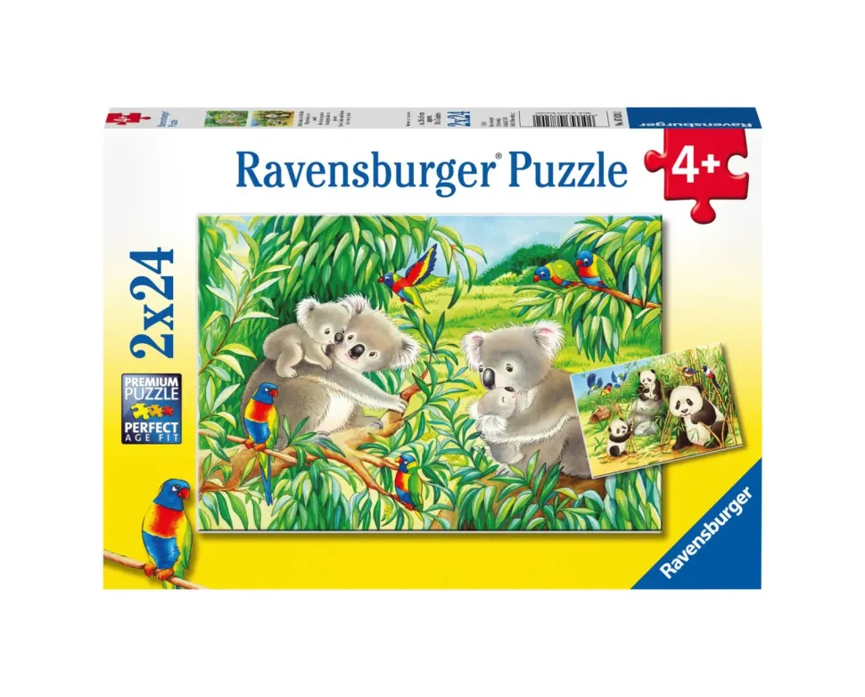 Ravensburger Puzzle 2X24 Pezzi Dolci Koala E Panda