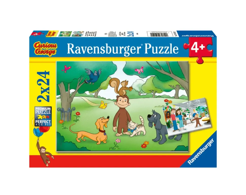 Ravensburger Puzzle 2X24 Pezzi Curioso Come George