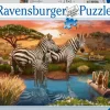 Ravensburger Puzzle Zebre Alla Pozza D'Acqua, 500 Pezzi, Puzzle Adulti