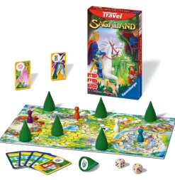Ravensburger Sagaland Travel, Gioco Da Tavolo Tascabile, 2-4 Giocatori, 6+ Anni