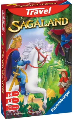 Ravensburger Sagaland Travel, Gioco Da Tavolo Tascabile, 2-4 Giocatori, 6+ Anni