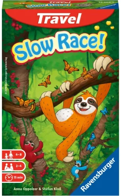 Ravensburger Slow Race! Travel, Gioco Da Tavolo Tascabile, 2-4 Giocatori, 4+ Anni