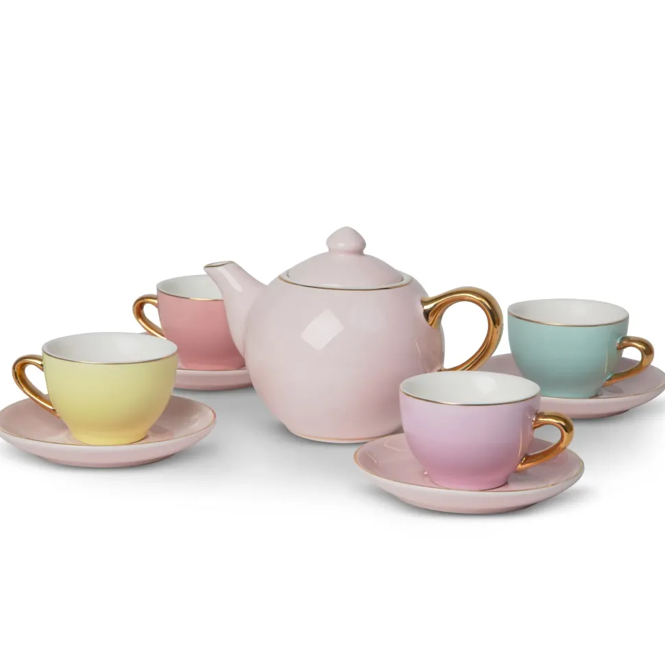 Set Da The Di Ceramica Da 9 Pezzi