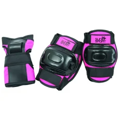 Set Protezioni Per Pattinaggio, Bici E Altre Attivita Sportive Regolabili, Adatti A Bambini Fino A 50 Kg Disponibile In Rosa E Blu