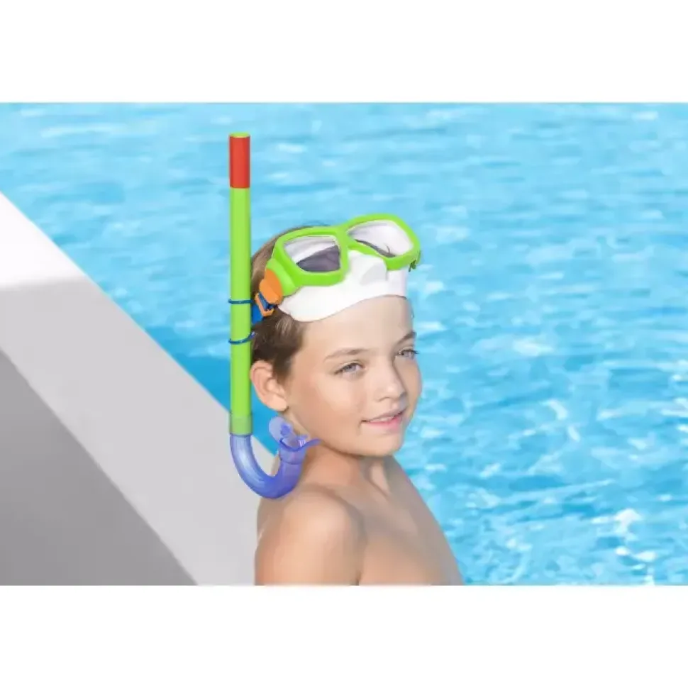Set Snorkeling Freestyle, 7-14 Anni, 2 Colori Assortiti, Protezione Uv, Lenti In Policarbonato