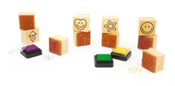 Set Timbrini In Legno Wooden Stamps