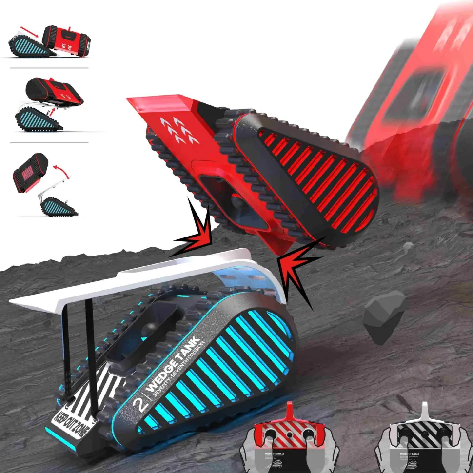 Sharper Image Pack Con Due Carri Armati Radiocomandati Battle Track