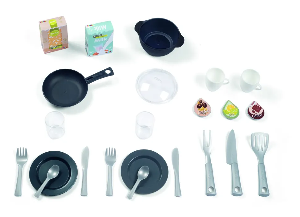 Smoby Cucina Giocattolo Bon Appetit Con 23 Accessori, Altezza Piano Di Lavoro Cm 48,5