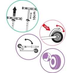 Smoby Monopattino 2 Ruote Di Gabby'S Dollhouse Con Manubrio Regolabile