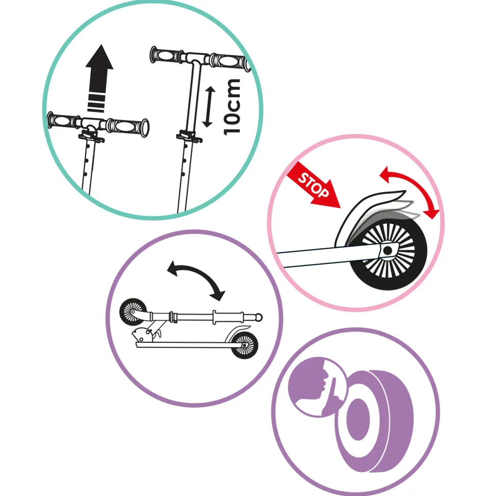 Smoby Monopattino 2 Ruote Di Gabby'S Dollhouse Con Manubrio Regolabile