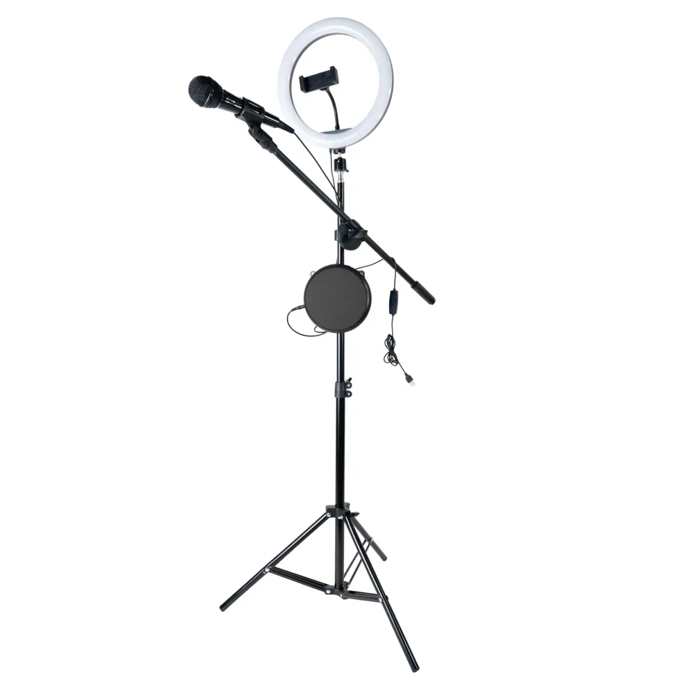 Stage Microphone And Ring Light