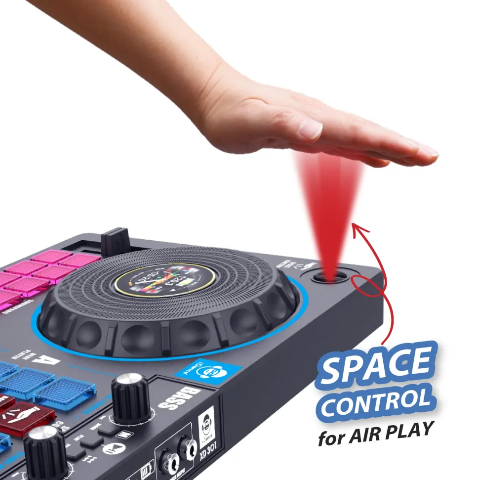 Station Mixer 14In1 Diventa Il Re Della Festa Con La Console Dj: Mixer E Remixer Con 16 Loop Audio, Collegamento A Dispositivi, 2 Giradischi Con Scratch, Bass Booster E Effetti Sonori Goditi Un'Esperienza Di Mixaggio Unica!