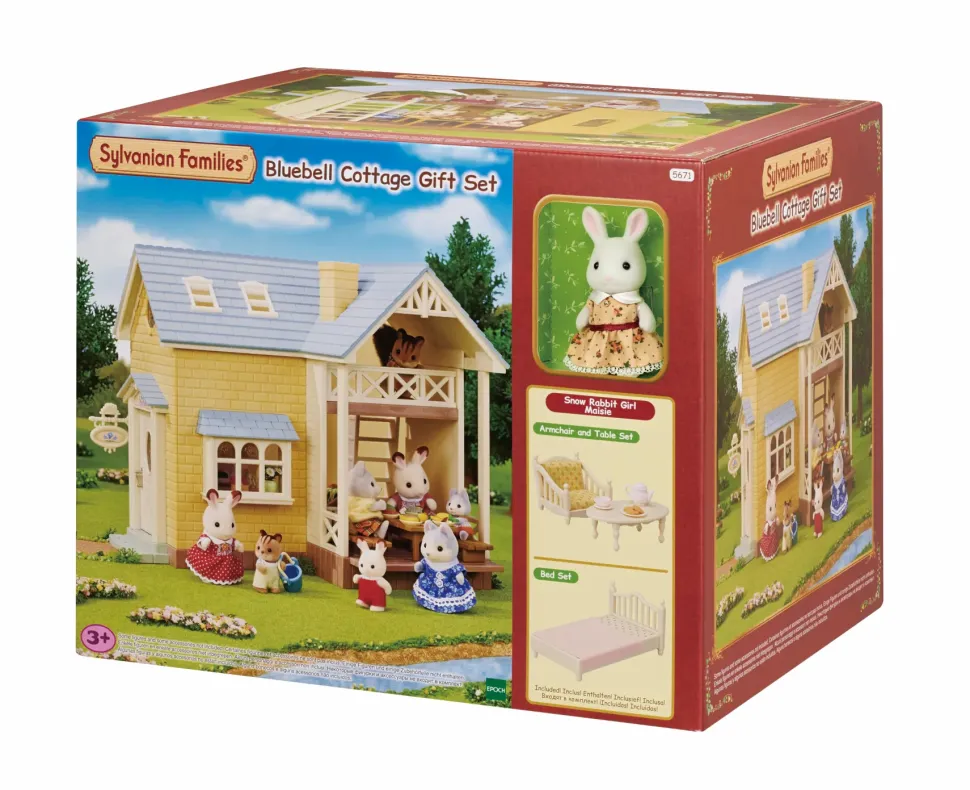 Sylvanian Families Case Personaggi Collezzionabili Cottage Blu Gift Set