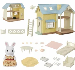 Sylvanian Families Case Personaggi Collezzionabili Cottage Blu Gift Set