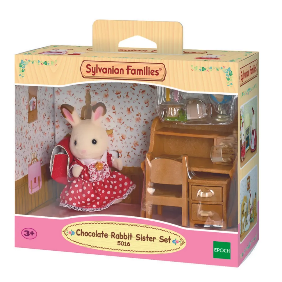 Sylvanian Families Sorella Coniglio Cioccolato E Scrivania