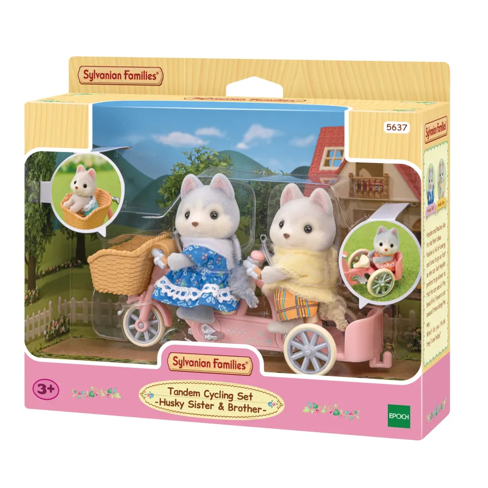 Sylvanian Families Tandem Con Sorella E Fratello Husky