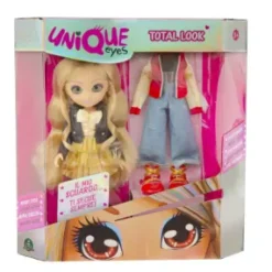 Unique Eyes Bambola Articolata Alta 25Cm, Con Occhi Grandi Magici E Profondi, Segue Il Tuo Sguardo, Amy Fashion Doll Con Extra Outfit
