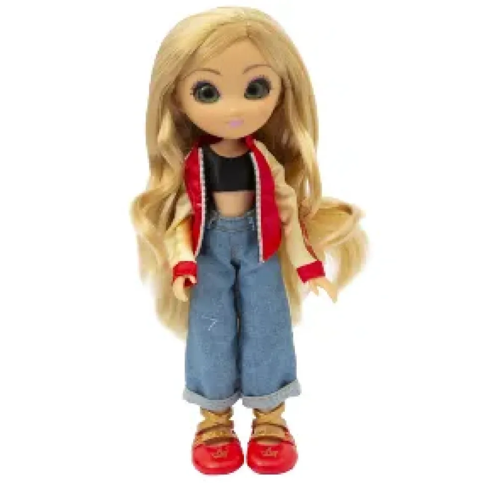 Unique Eyes Bambola Articolata Alta 25Cm, Con Occhi Grandi Magici E Profondi, Segue Il Tuo Sguardo, Amy Fashion Doll Con Extra Outfit